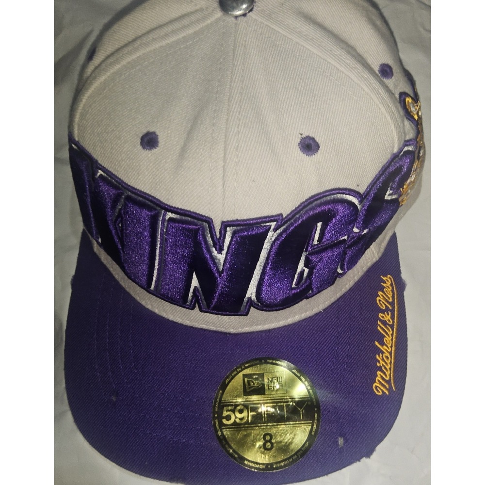Mitchell Ness LA Kings Snapback Size 8 Green Bottom Y2K Crown Big Logo Hat